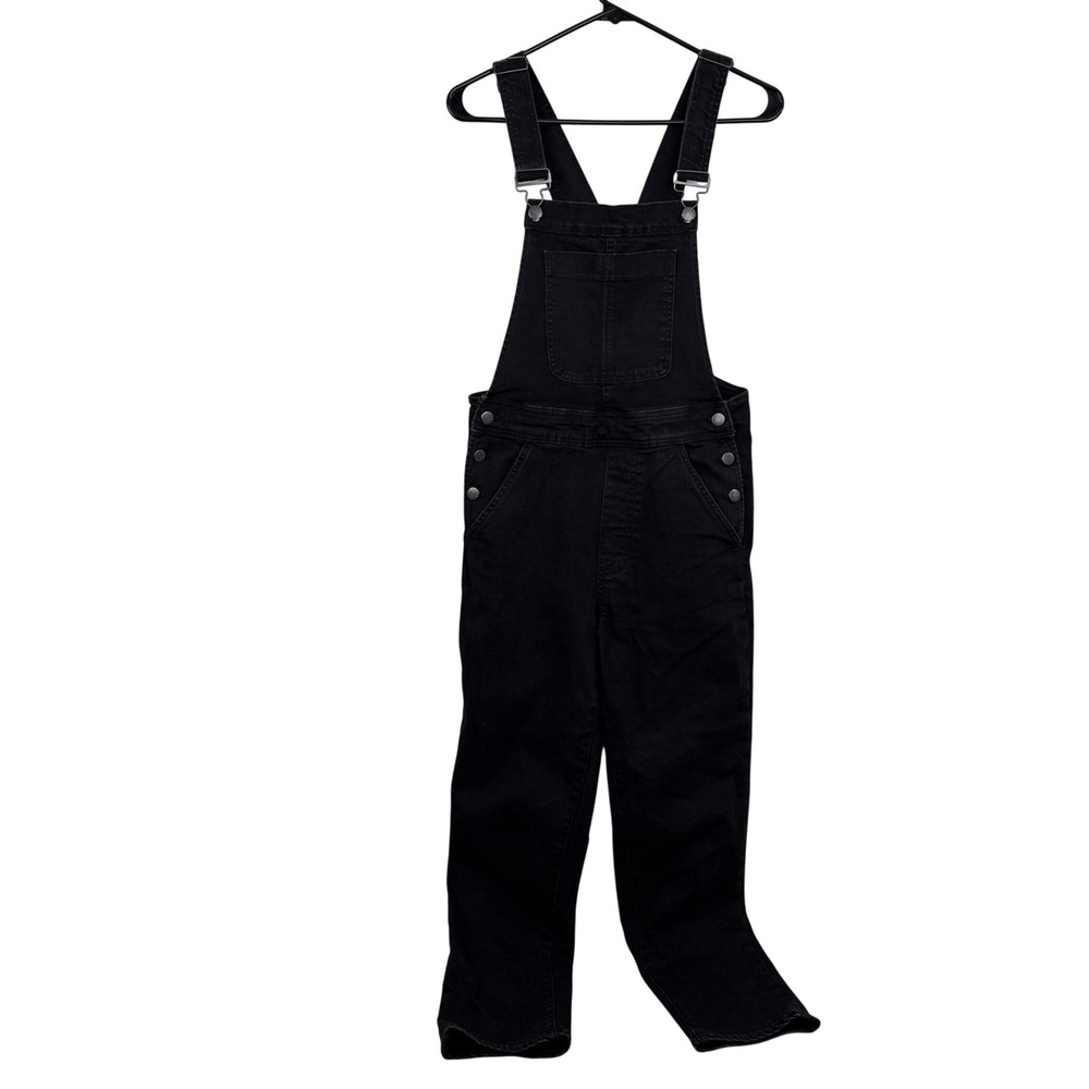 J.Crew Overalls Womens Small Black Denim Utility Casual Workwear Dungarees